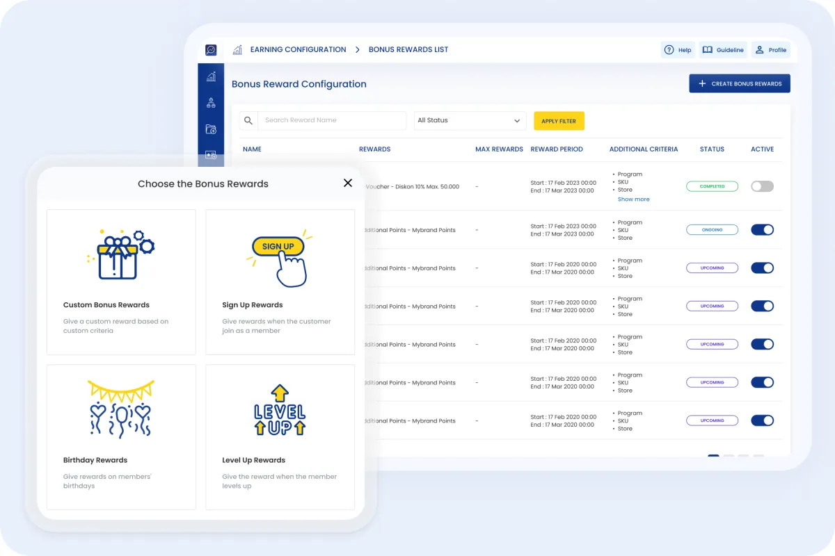 Build Bonus Rewards in Minutes Through Your Dashboard