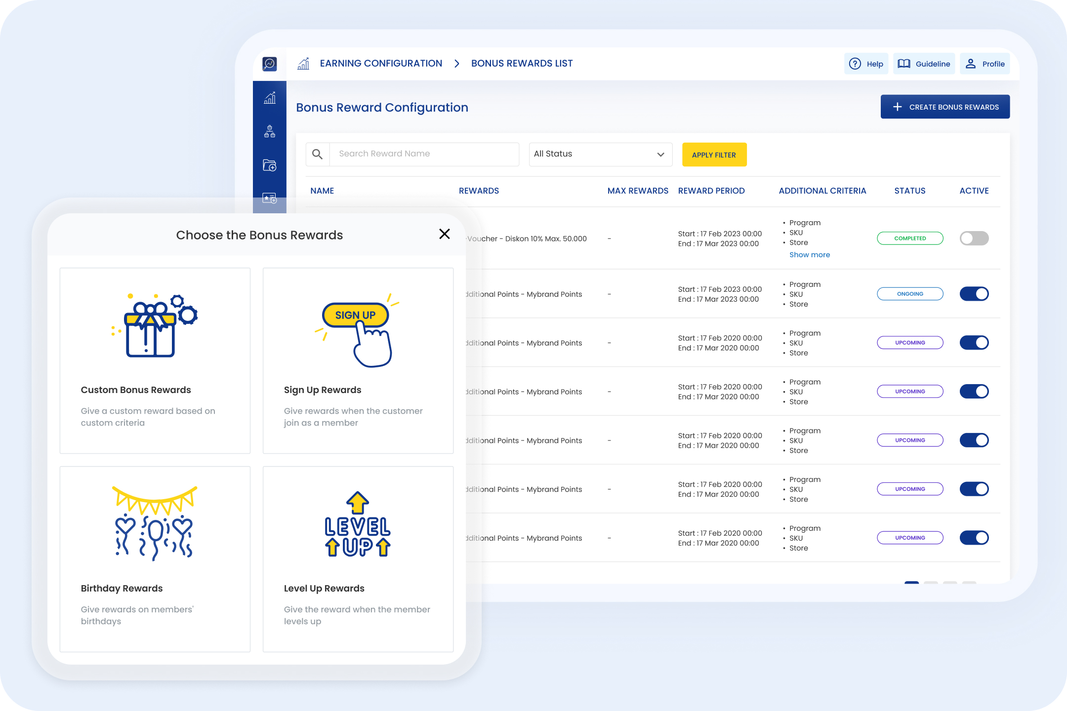 Build Bonus Rewards in Minutes Through Your Dashboard