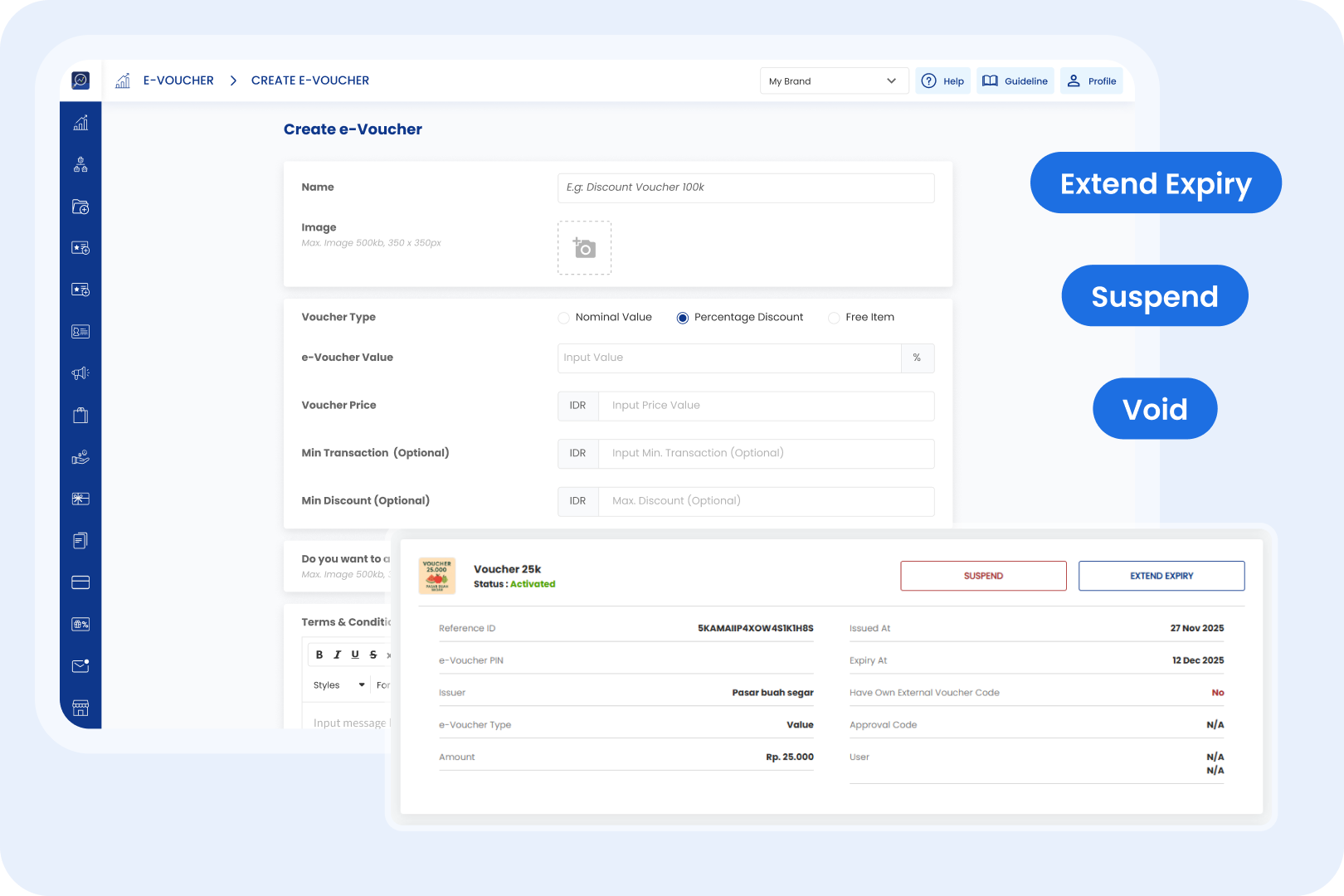 Create E-Vouchers in Seconds