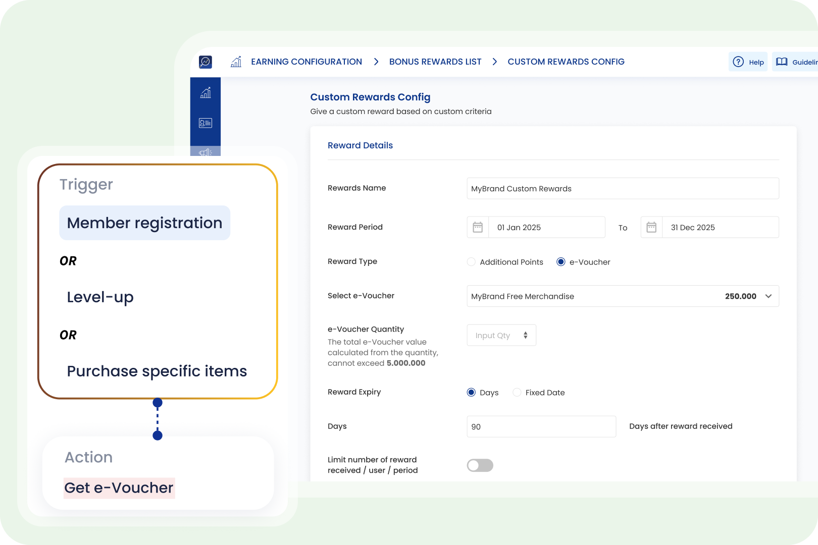 Auto-Issued e-Vouchers to Reward Actions Instantly