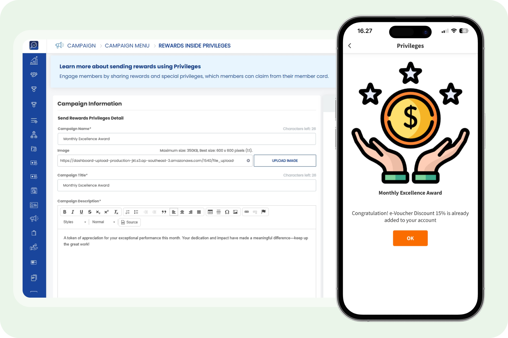 Send Rewards : Compliment and Gift the Right Members