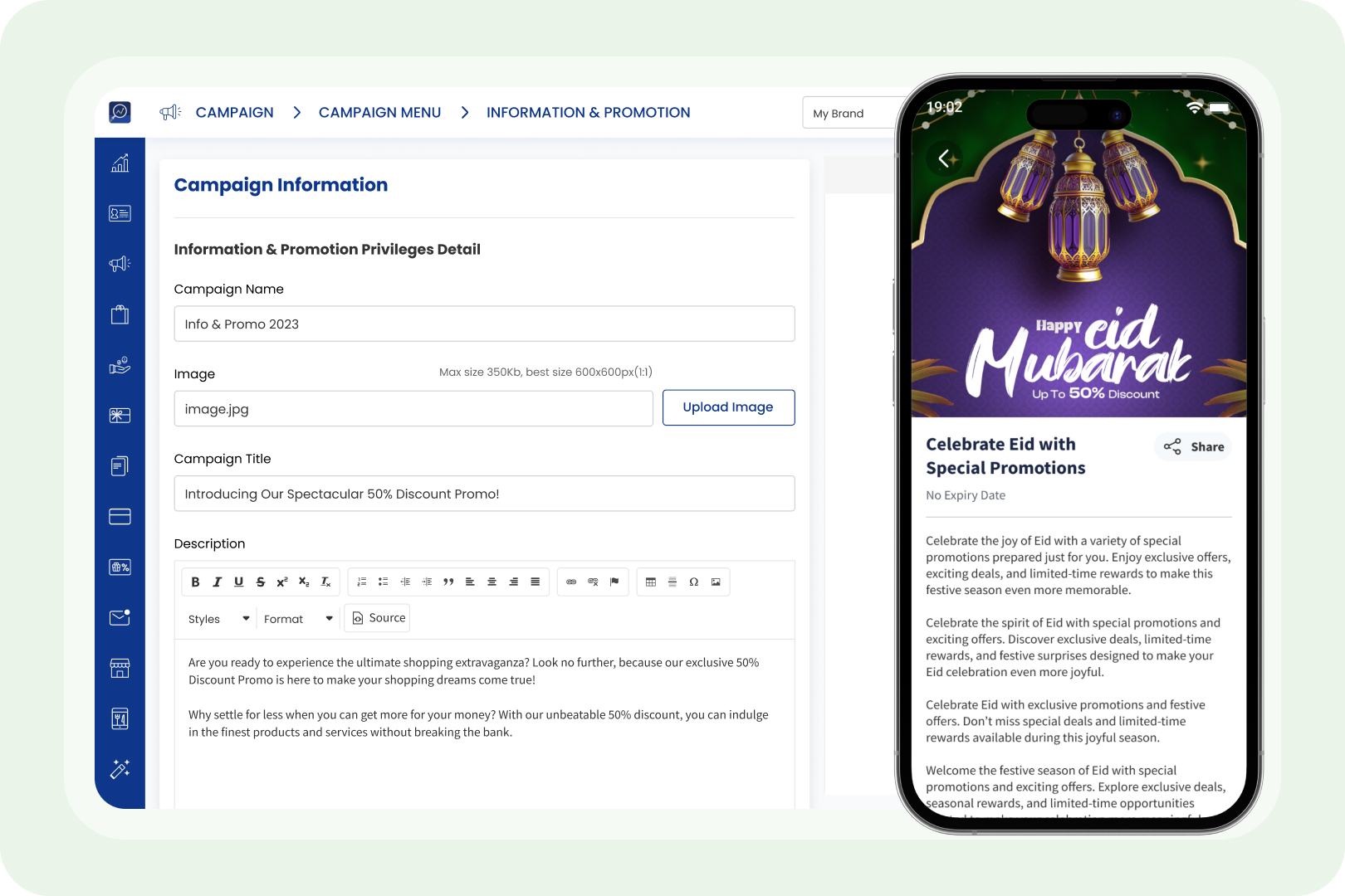 Promotion & Information: Broadcast Your Brand Updates